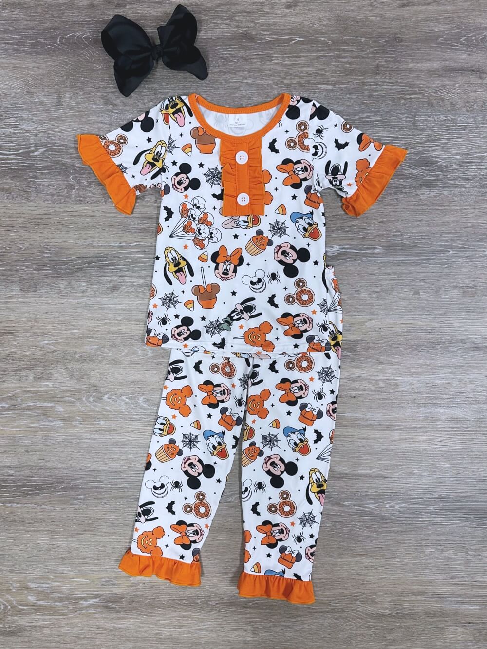 Not Too Scary Girls Short Sleeve Halloween Pajamas - Sydney So Sweet