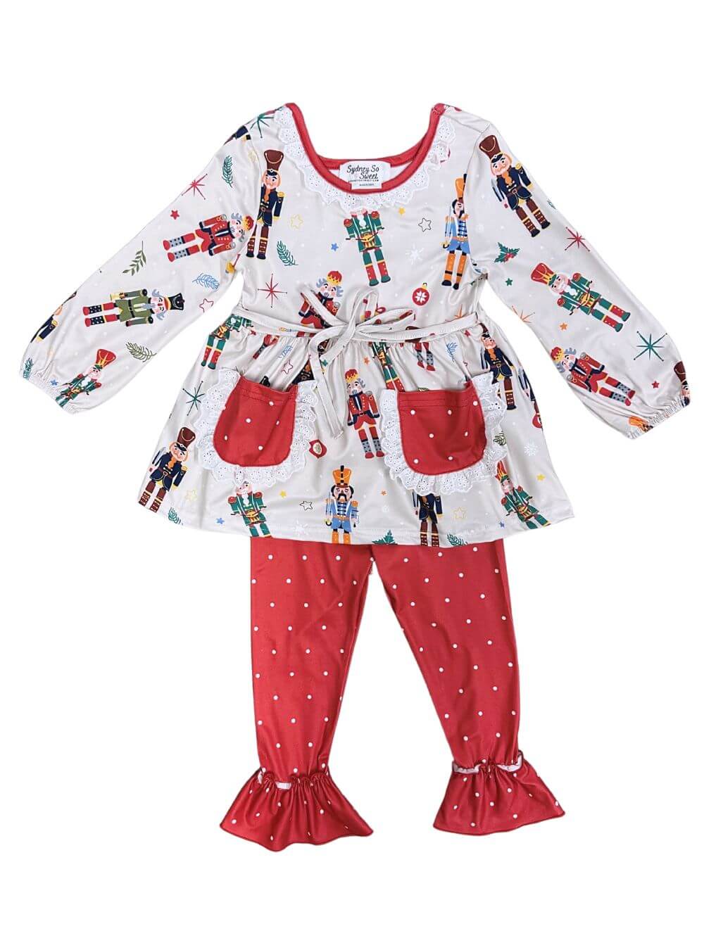 Nutcracker Dreams Girls Tunic & Polka Dot Leggings Outfit - Sydney So Sweet