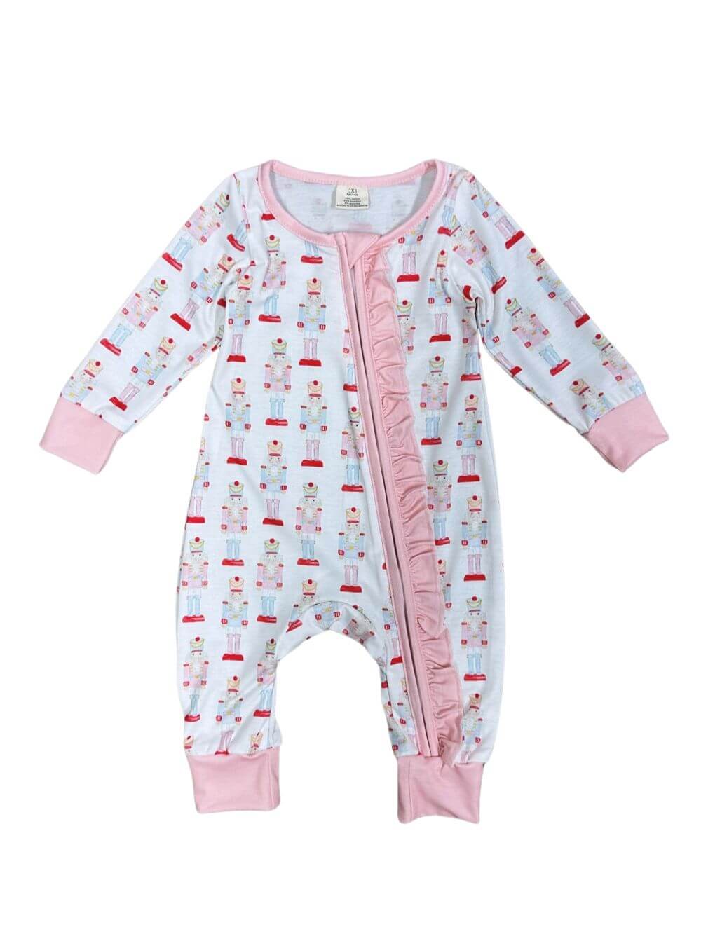 Nutcracker Sweet Pretty Pink Christmas Baby Romper - Sydney So Sweet