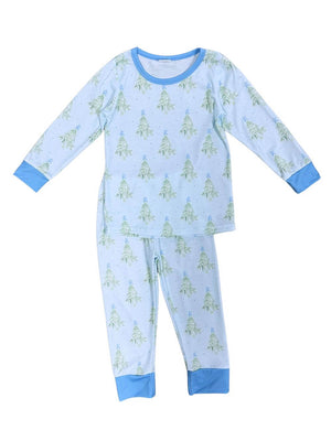 Oh Winter Trees Girls or Boys Long Sleeve Pajama Set - Sydney So Sweet