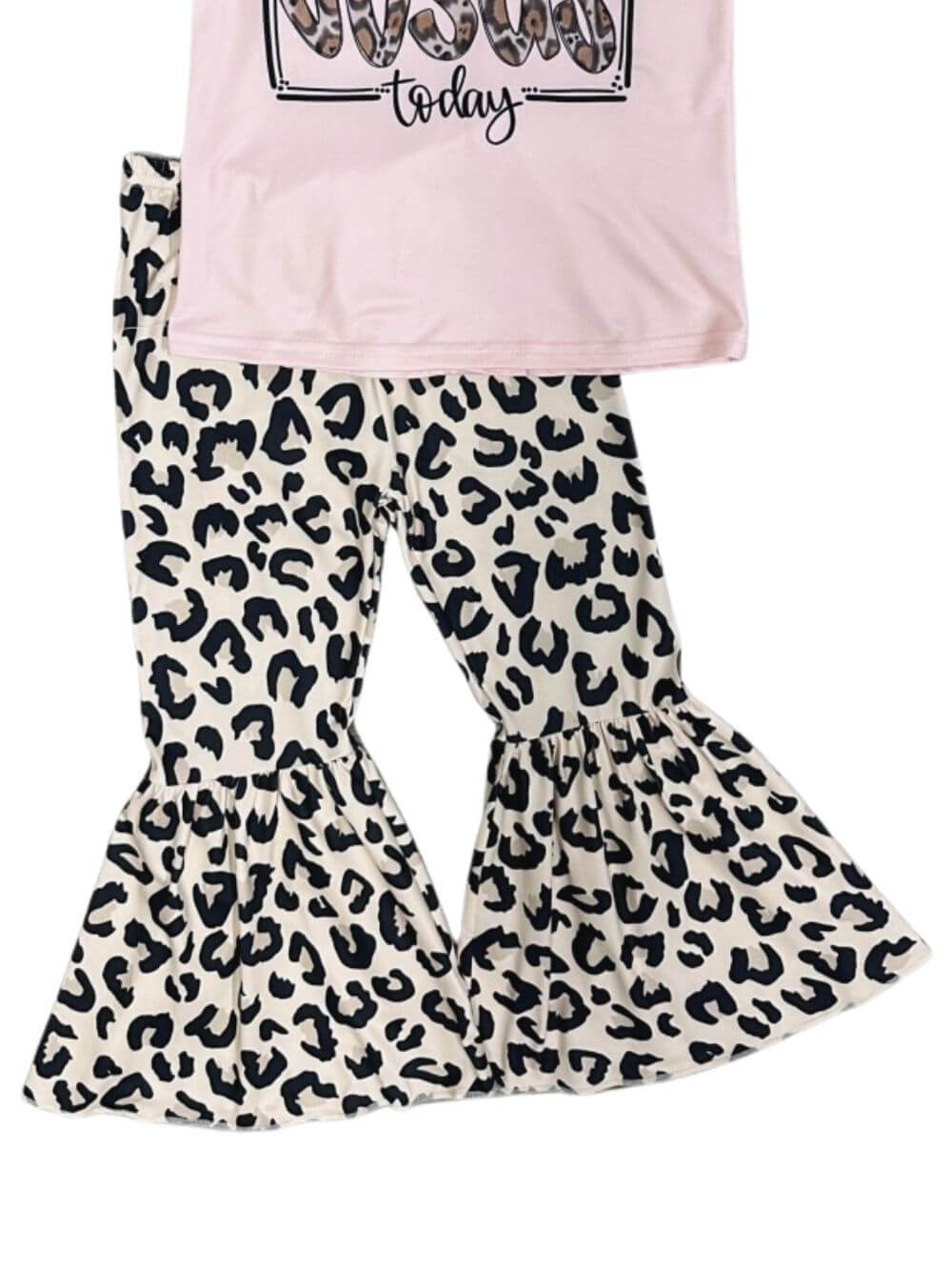 Only Talking to Jesus Girls Leopard Bell Bottom Outfit - Sydney So Sweet