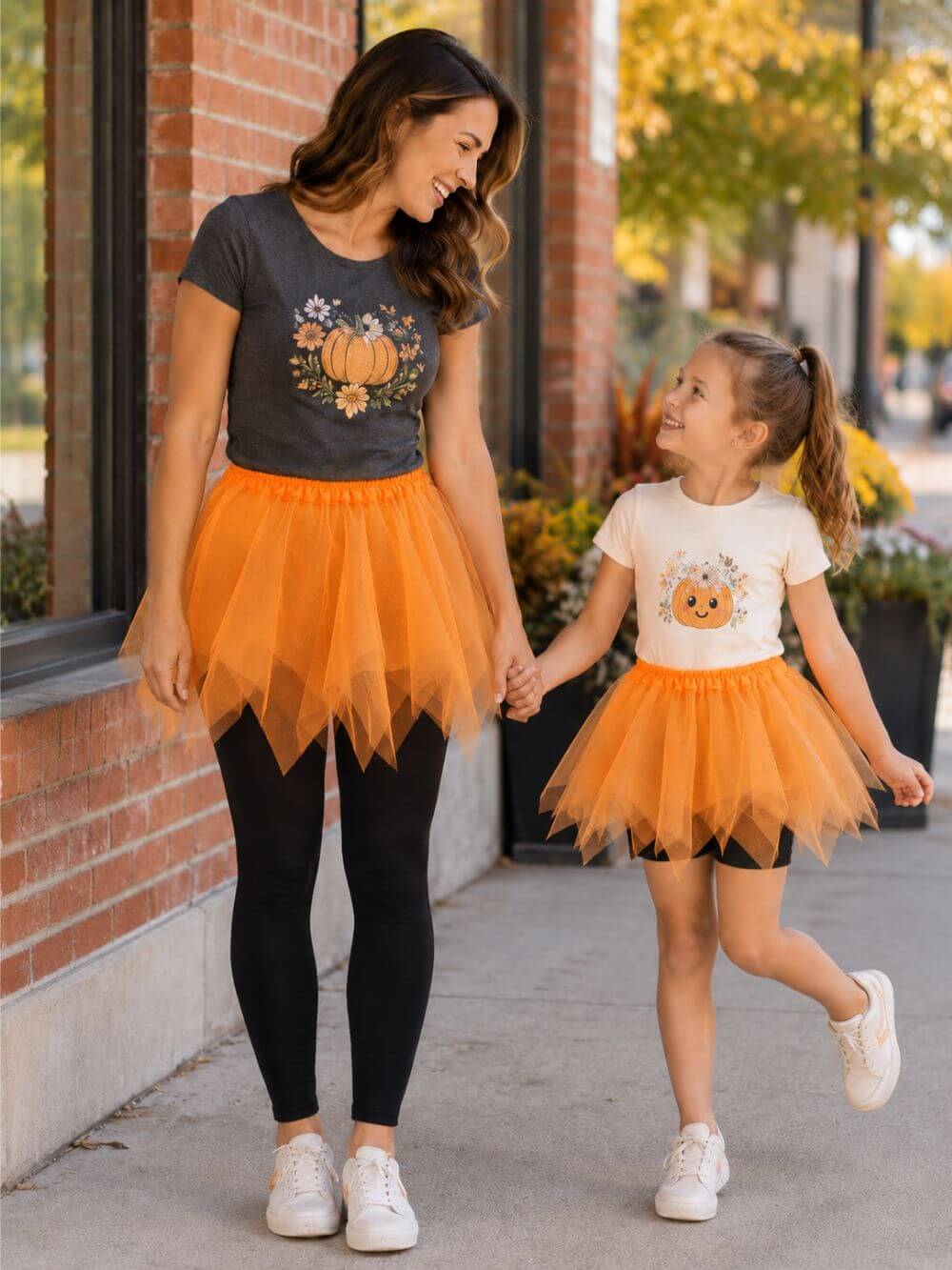 Neon Orange Fairy Costume Pixie Tutu Skirt for Kids, Adults, Plus