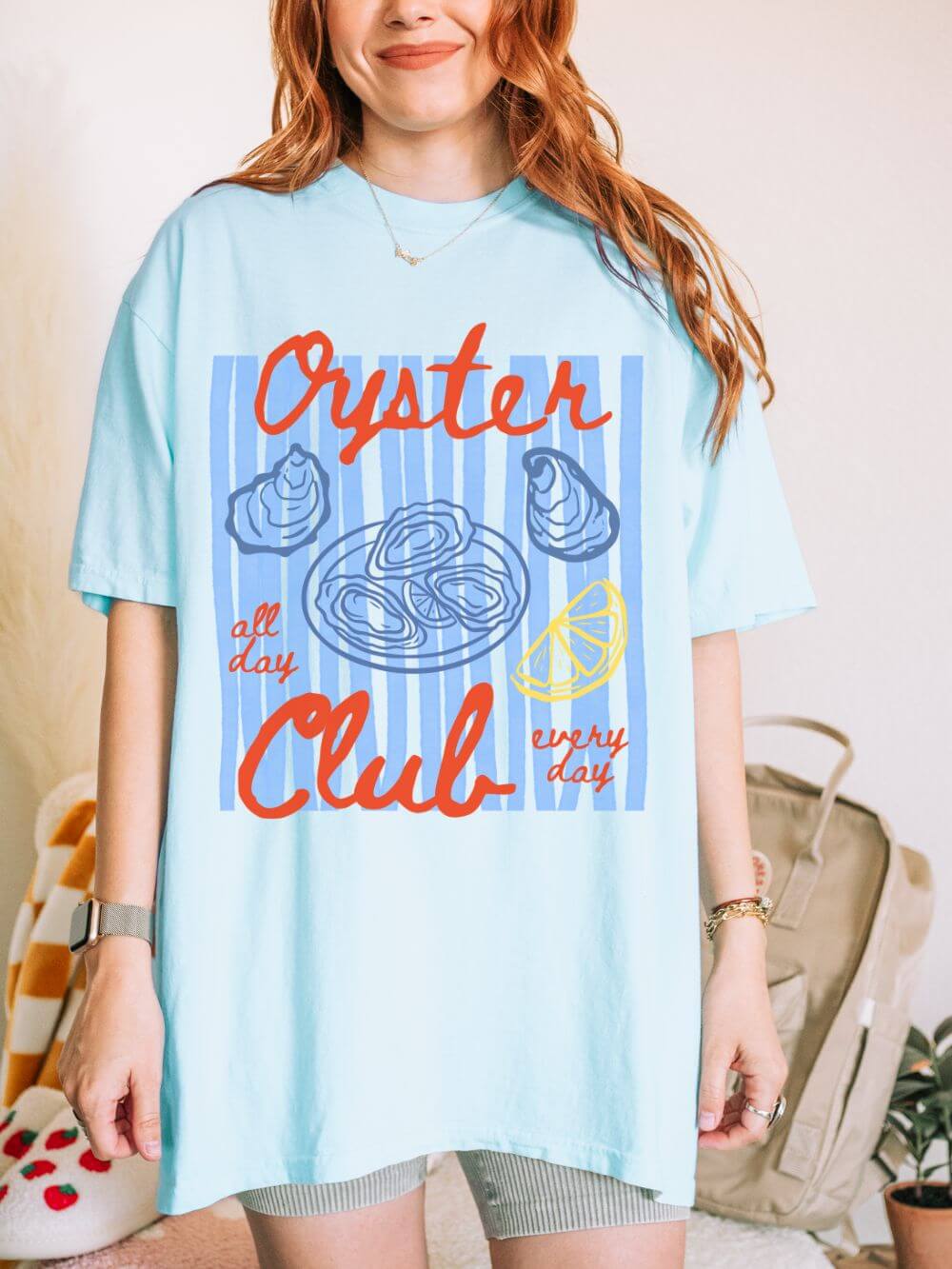 Oyster Club T-Shirt Vintage Seafood Graphic Tee