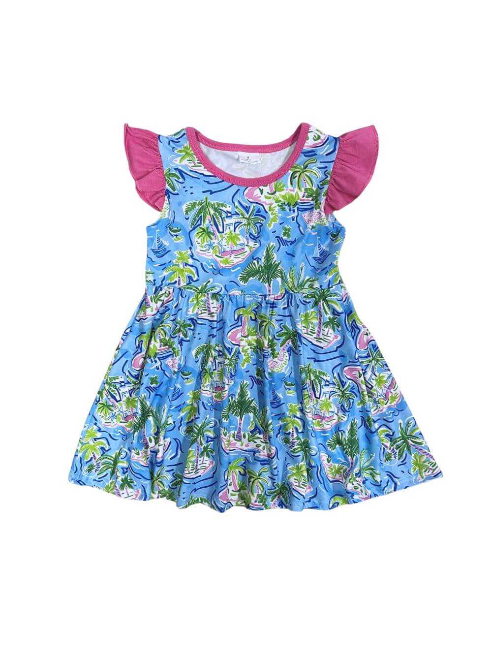 Palm Paradise Tropical Vibes Girls Dress - Sydney So Sweet
