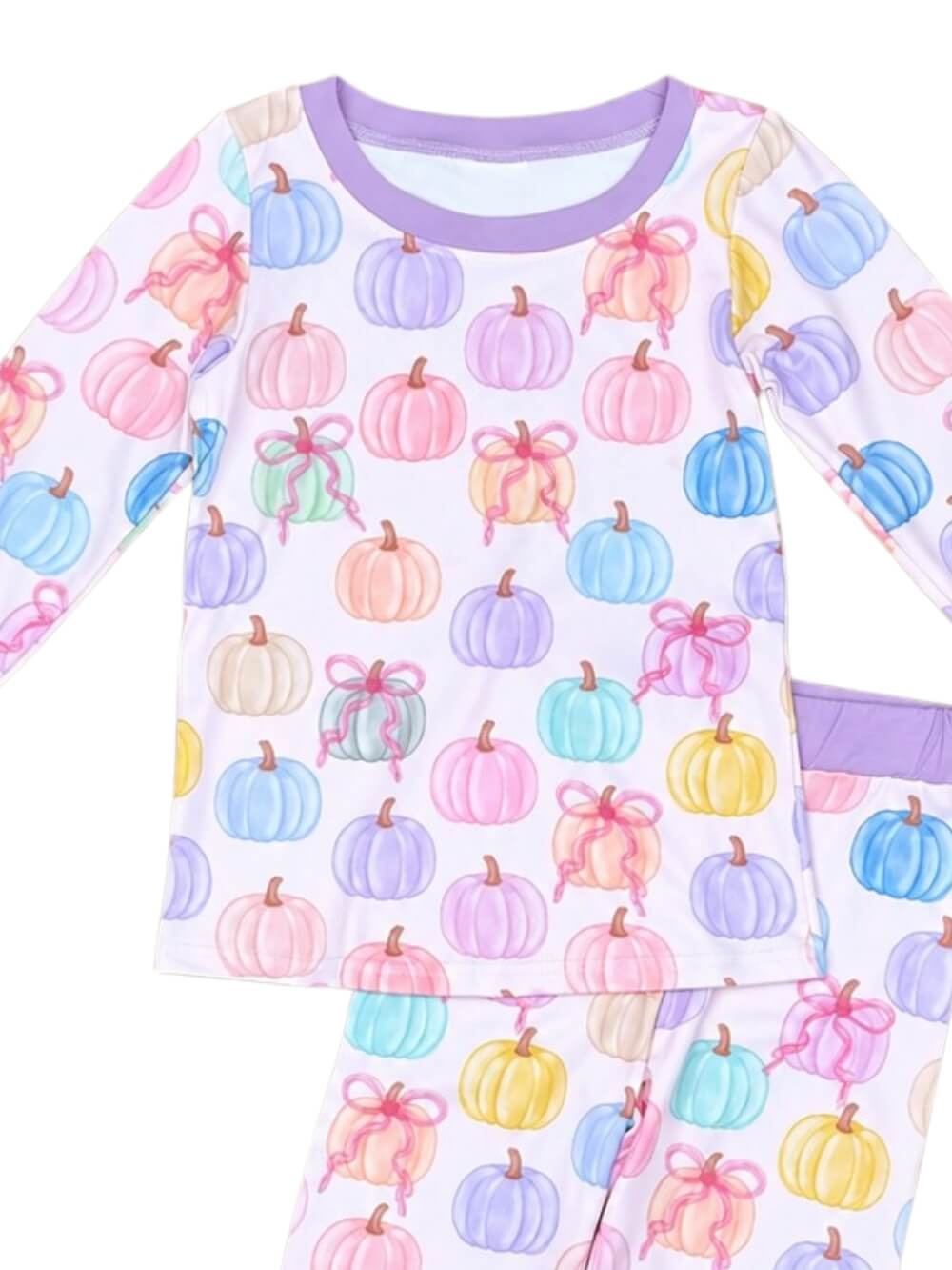 Pastel Pumpkin Patch Girls Fall Lounge Set