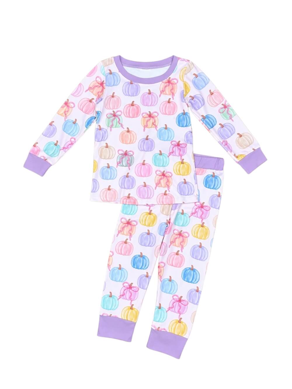 Pastel Pumpkin Patch Girls Fall Lounge Set