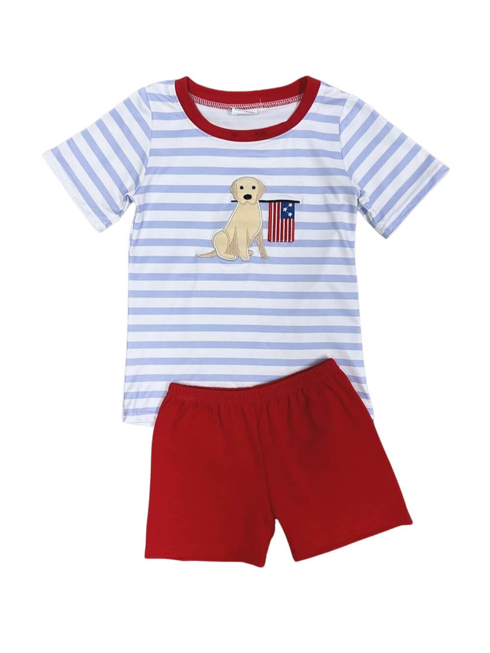 Patriotic Pup Boys 4th of July Patriotic Short Outfit - Sydney So Sweet