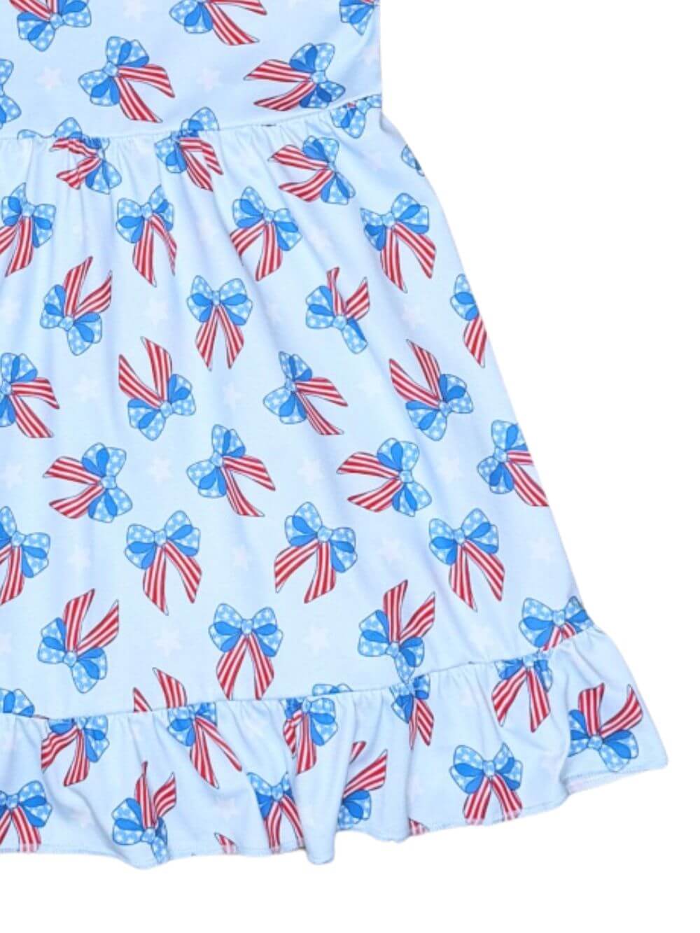 Patriotic Sweet Coquette Bow Girls Dress