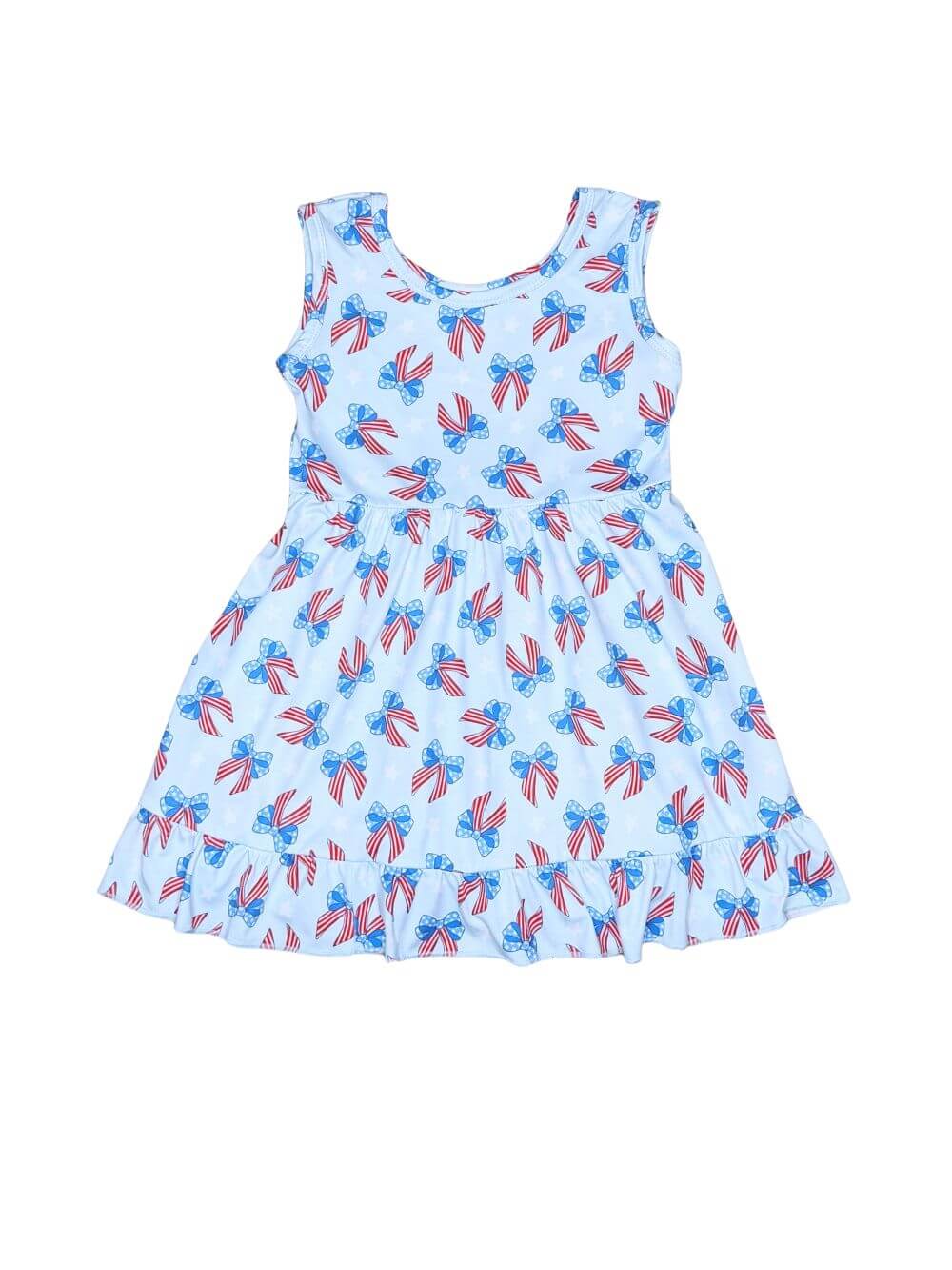 Patriotic Sweet Coquette Bow Girls Dress