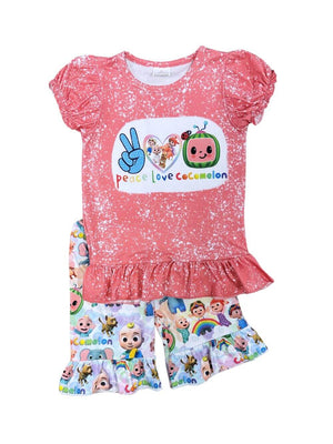 Peace Love & Nursery Rhymes Baby & Toddler Girls Shorts Outfit - Sydney So Sweet