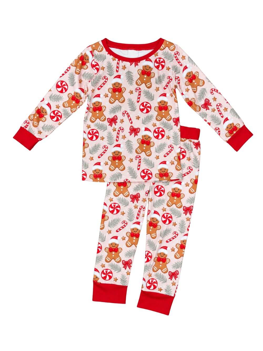 Peppermints & Gingerbread Girls Christmas Lounge Set