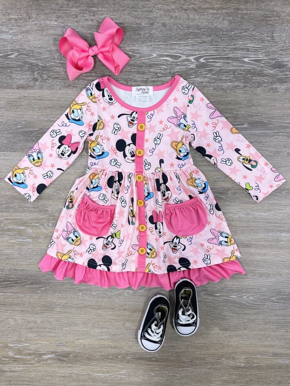 Pink Clubhouse Pocket & Ruffle Layered Dress - Sydney So Sweet