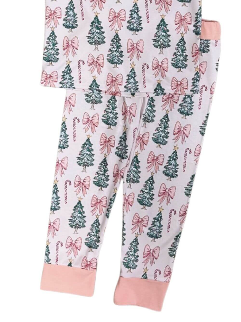 Pink Coquette Bow Christmas Tree Pajamas - Sydney So Sweet