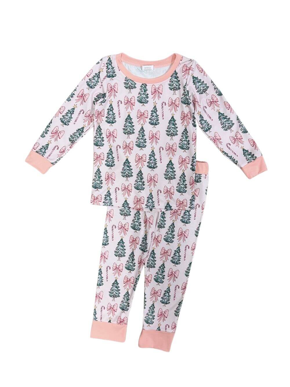 Pink Coquette Bow Christmas Tree Pajamas - Sydney So Sweet