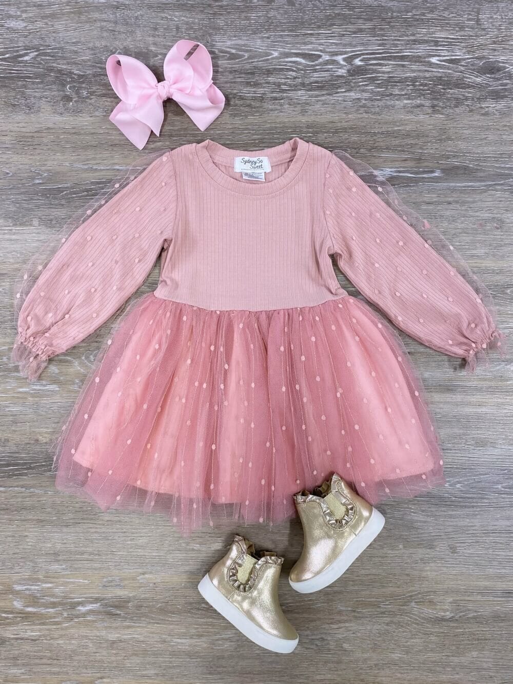 Pink Dot Chiffon Girls Special Occasion Tutu Dress - Sydney So Sweet