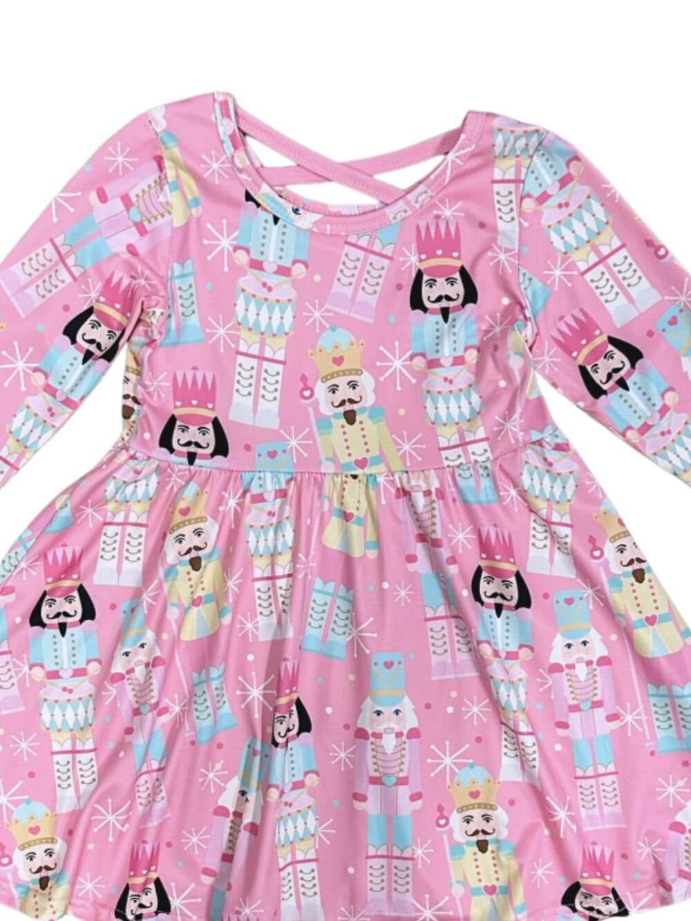 Pink Nutcracker Princess Long Sleeve Christmas Dress - Sydney So Sweet