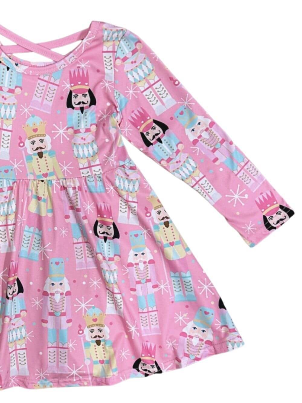 Pink Nutcracker Princess Long Sleeve Christmas Dress - Sydney So Sweet
