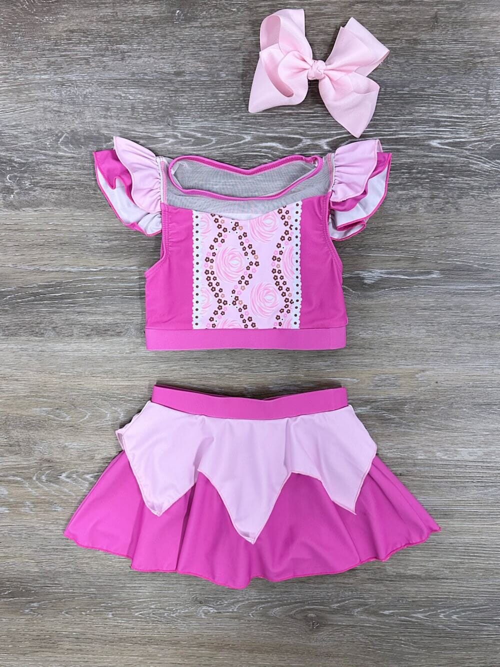 Pink Princess 2 Piece Skirted Swimsuit - Sydney So Sweet