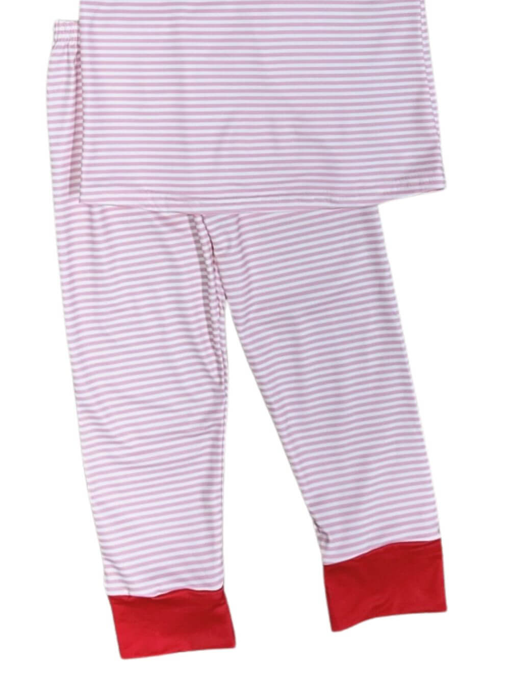 Pink Striped Santa Claus Girls Christmas Pajamas - Sydney So Sweet