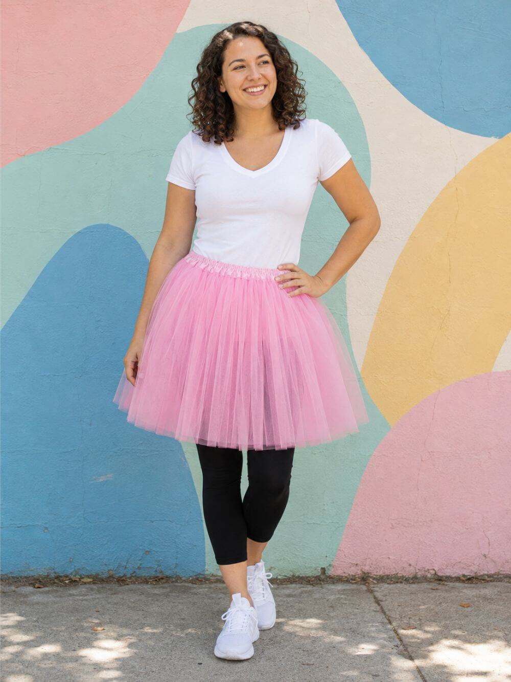 Pink Tutu Skirt for Women – 3-Layer Tulle Ballet Skirt for Costume, Dress-Up, Dance, & Cosplay