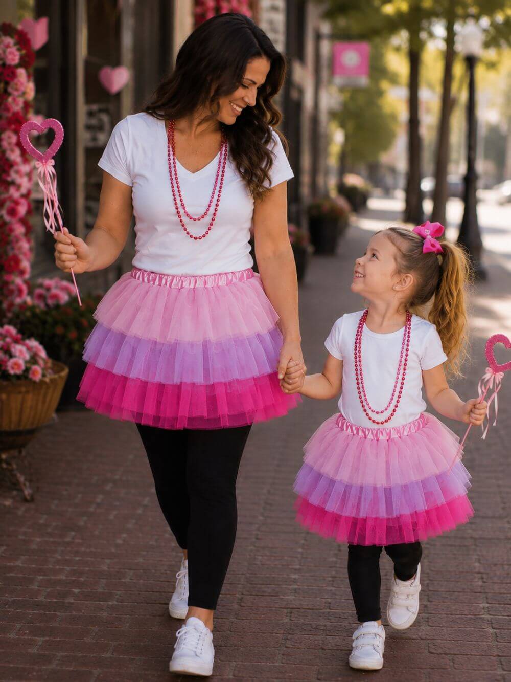 Pink, Lavender, Neon Pink 6 Layer Tutu Skirt Costume for Girls, Women, Plus