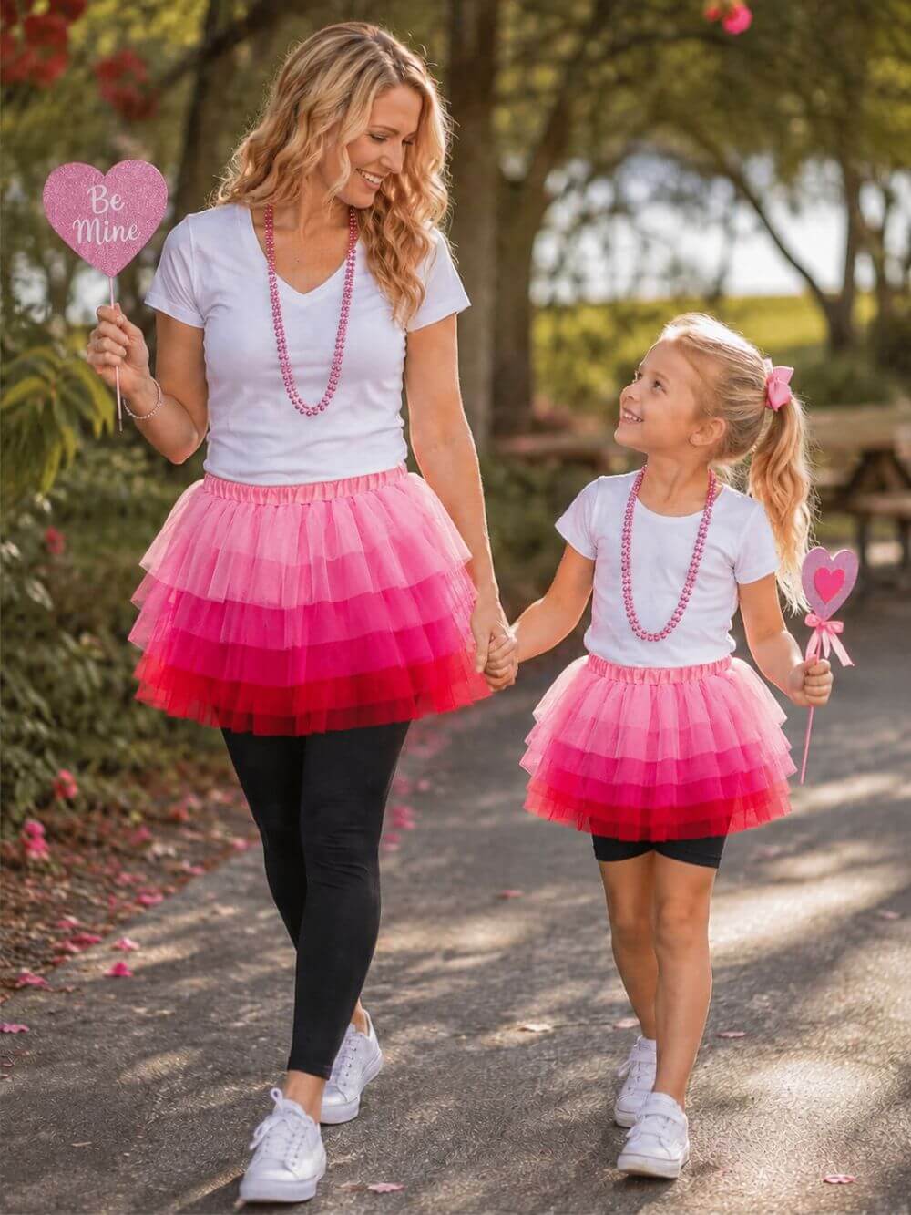 Pink, Hot Pink, Red 6 Layer Tutu Skirt Costume for Girls, Women, Plus