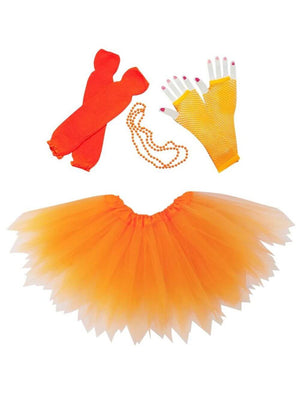 80s Tutu Costume Outfit for Kids, Adults, Plus Size - 4 Piece Dress Up Set - Sydney So Sweet