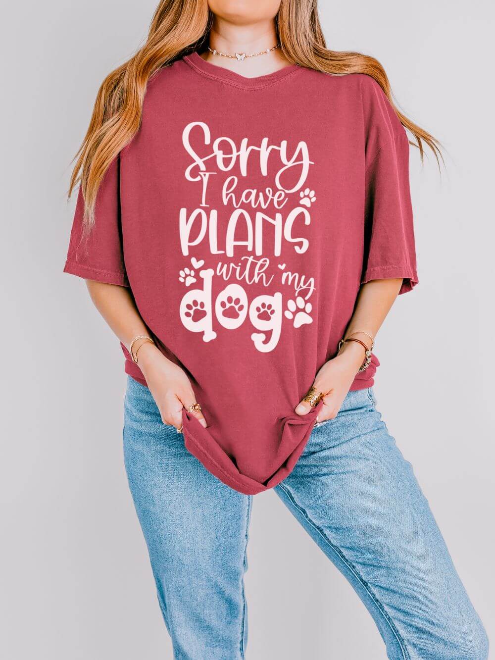 Sorry I Have Plans with My Dog T-Shirt Dog Mom Graphic Tee