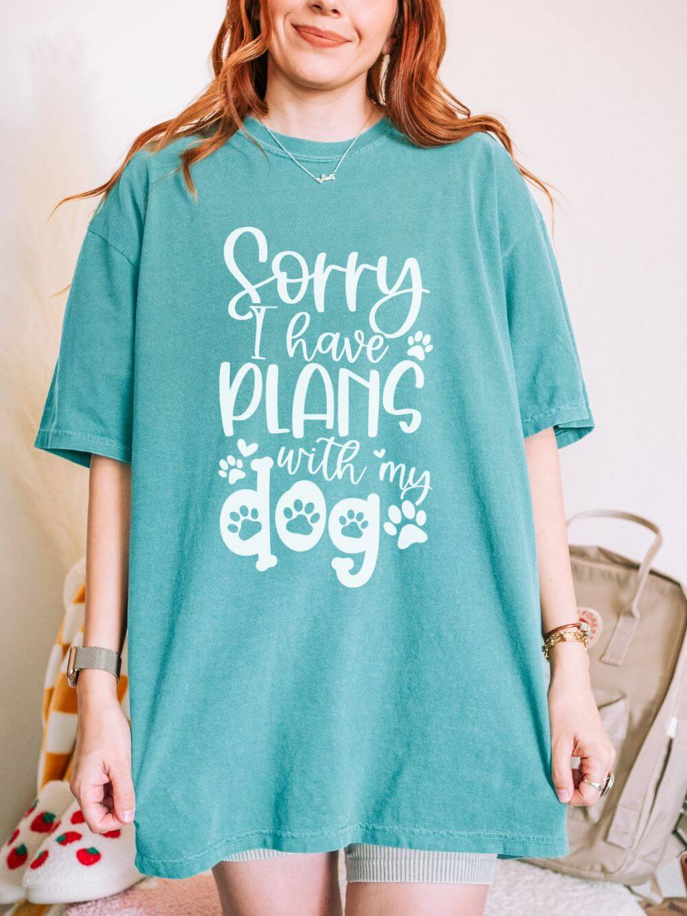 Sorry I Have Plans with My Dog T-Shirt Dog Mom Graphic Tee