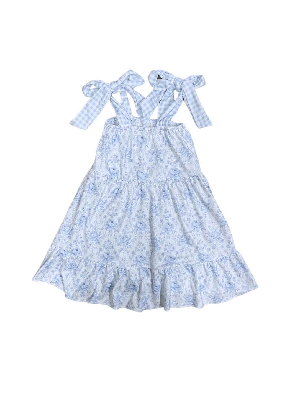 Porcelain Petals Girls Blue Bows & Florals Dress - Sydney So Sweet