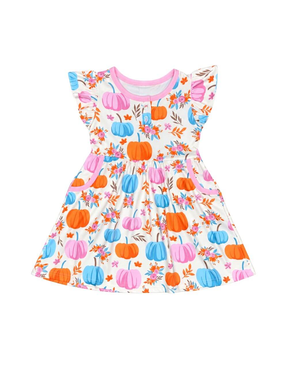 Pretty Pumpkins Girls Fall Dress