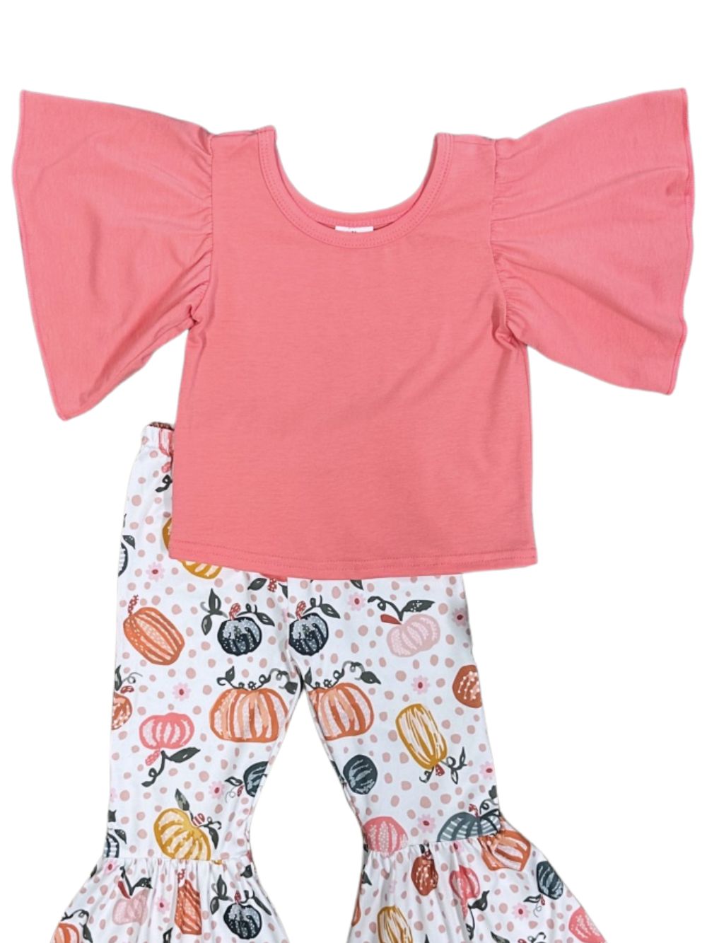Pretty in Pumpkins Girls Bell Bottom Pants Outfit - Sydney So Sweet
