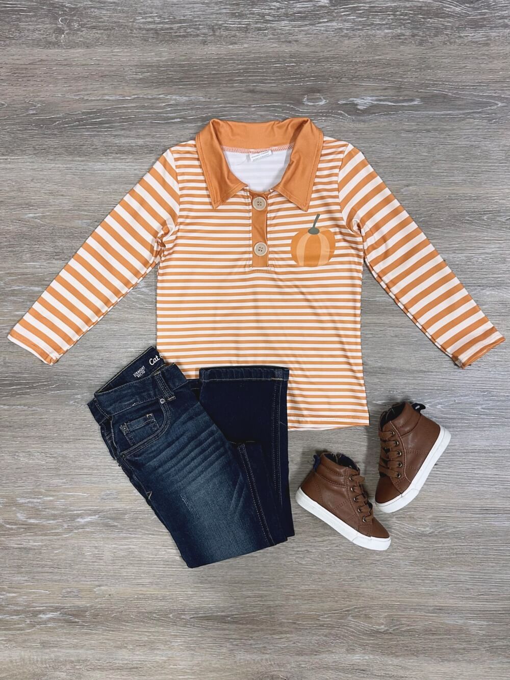 Pumpkin Patch Prep Boys Fall Polo Shirt - Sydney So Sweet