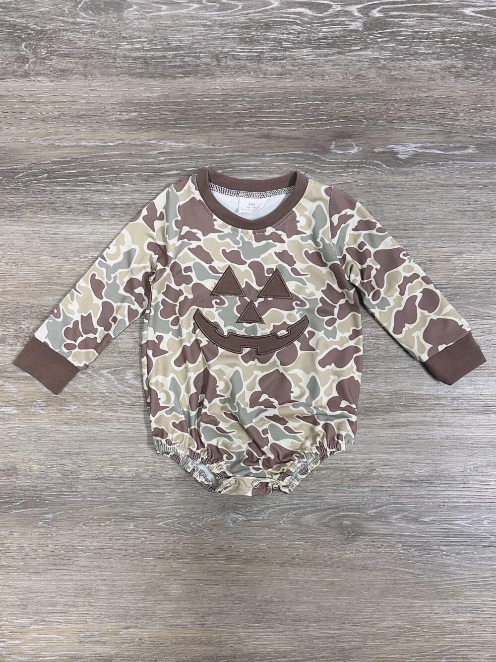 Pumpkin Patrol Boys Camo Baby Bubble Romper - Sydney So Sweet