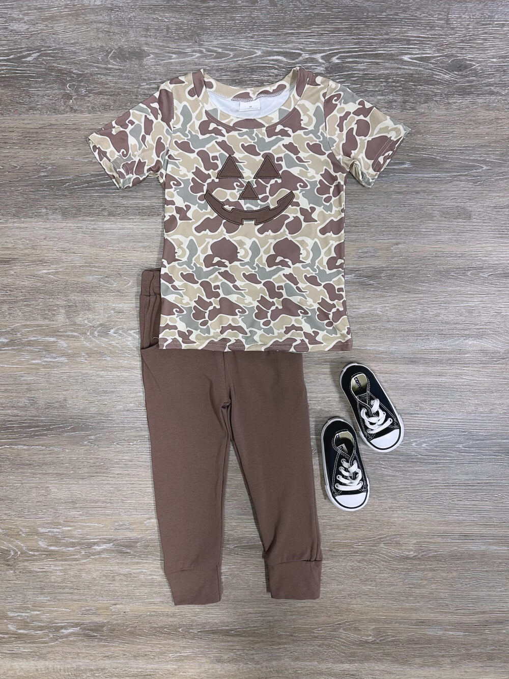 Pumpkin Patrol Boys Camo Halloween Outfit - Sydney So Sweet