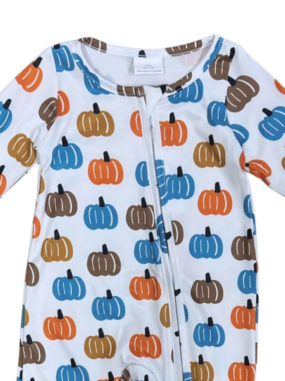 Pumpkin Perfect Boys Pumpkin Zip Romper - Sydney So Sweet