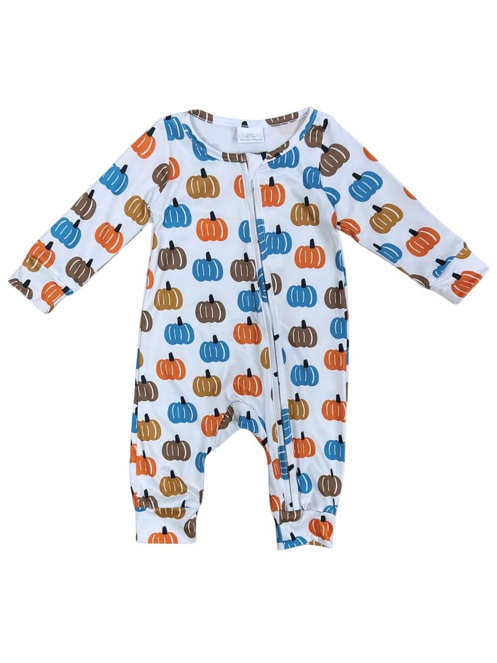 Pumpkin Perfect Boys Pumpkin Zip Romper - Sydney So Sweet
