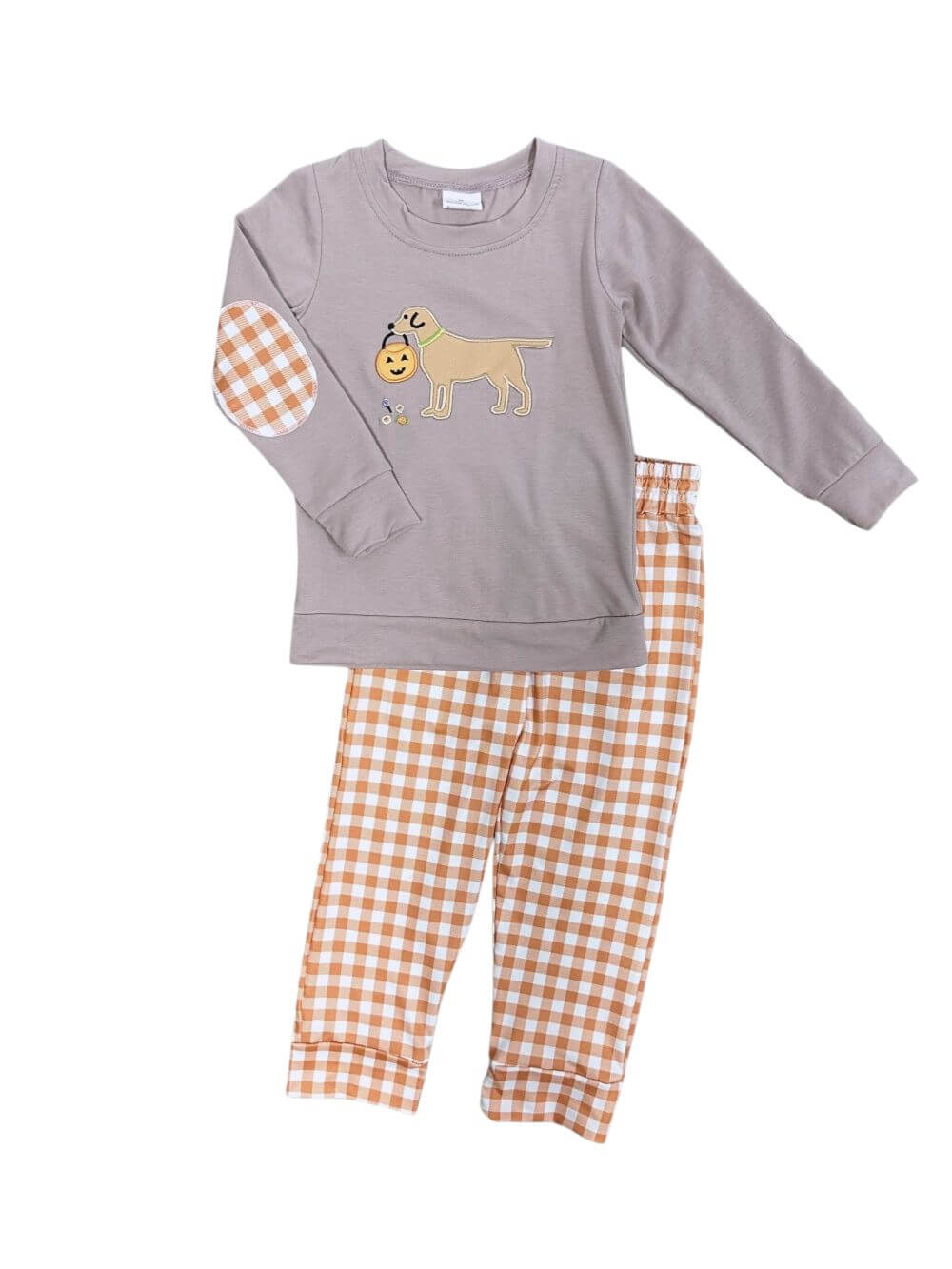 Pumpkin Pup Boys Fall Jogger Outfit - Sydney So Sweet