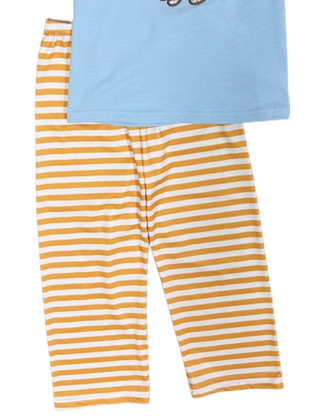 Pumpkin Pup Boys Fall Top & Striped Pants Outfit - Sydney So Sweet