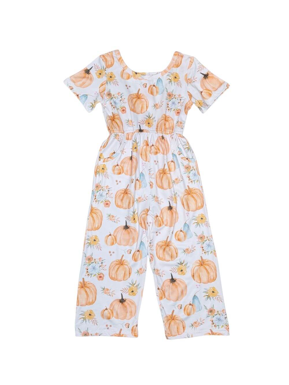 Pumpkin Spice Dreams Girls Fall Jumpsuit
