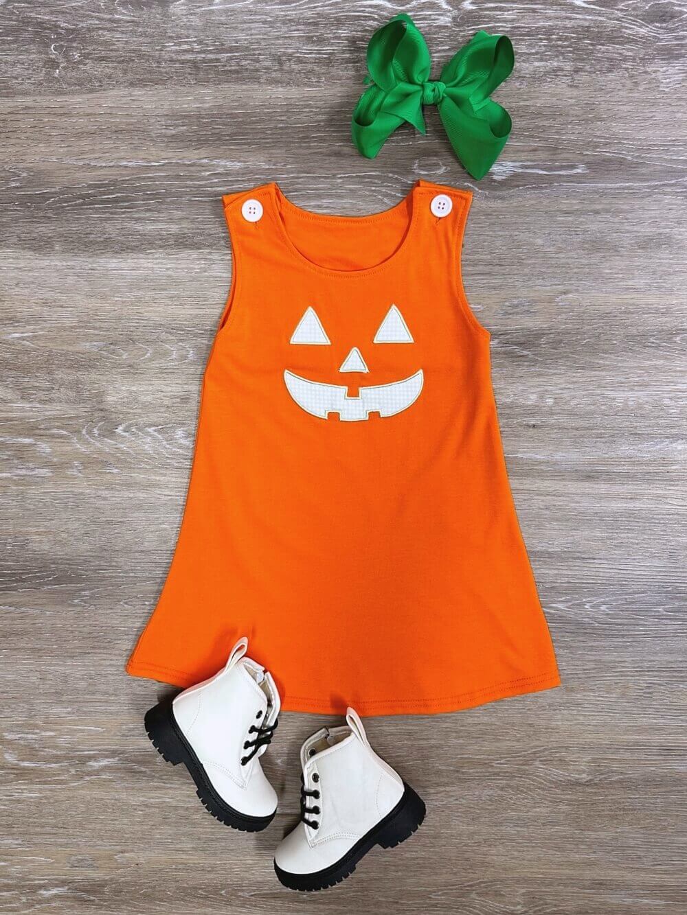 Pumpkin Orange Girls Jumper Dress - Sydney So Sweet