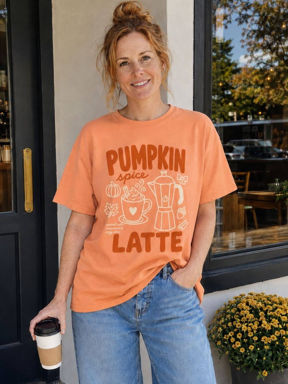 Pumpkin Spice Latte T‑Shirt Retro Fall Coffee Graphic Tee