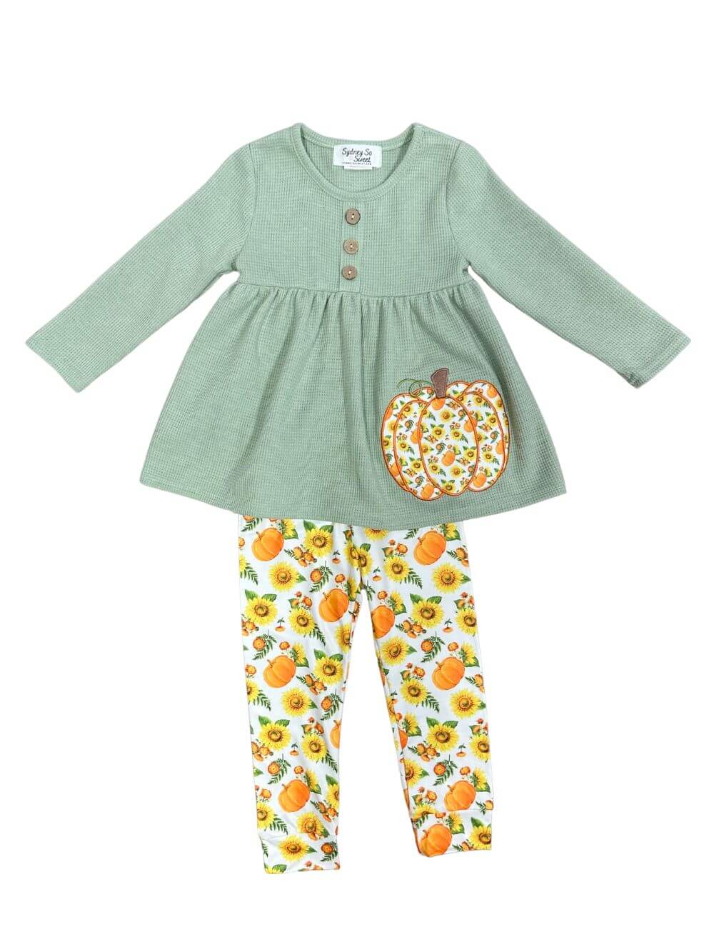 Pumpkin & Sunflower Patch Tunic & Leggings Girls Outfit - Sydney So Sweet