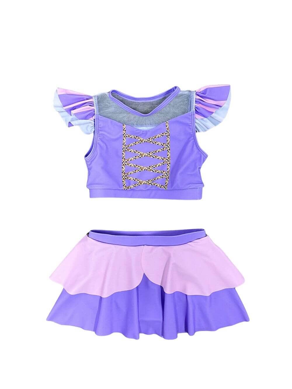 Purple Princess 2 Piece Skirted Swimsuit - Sydney So Sweet