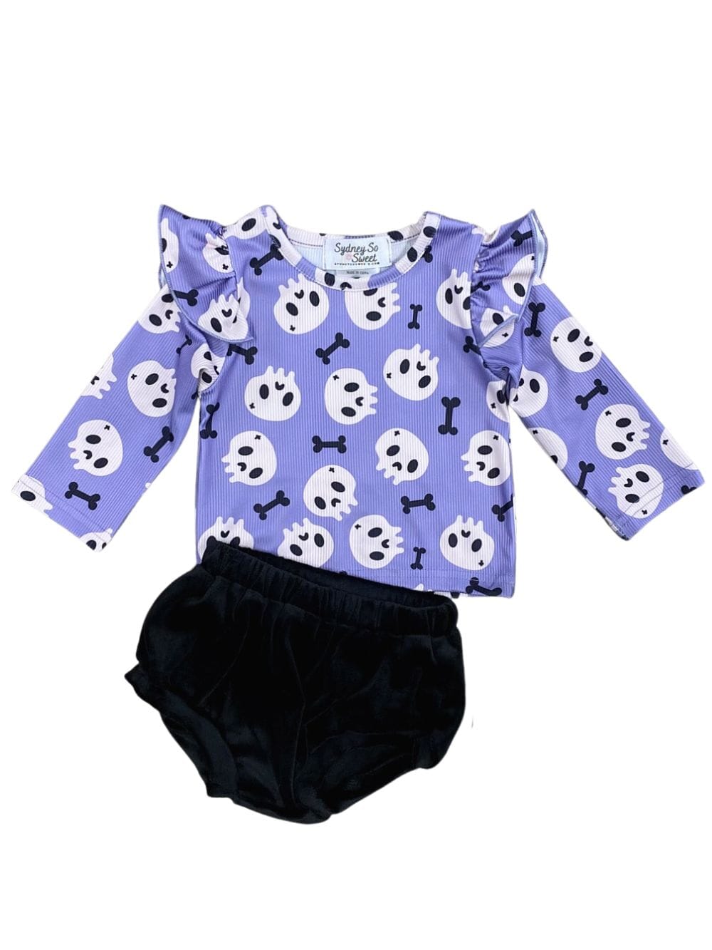 Floral Skulls Halloween Collection, Baby Pajamas, Baby Outfit