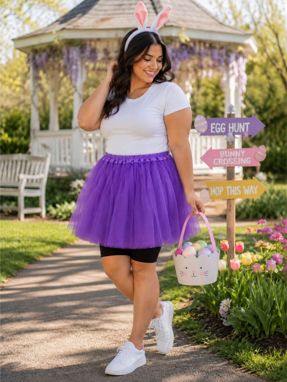Women's Purple Plus Size Adult Tutu Skirt, 3-Layer Basic Ballet Halloween Costume Dance Cosplay Dress Up Tutus