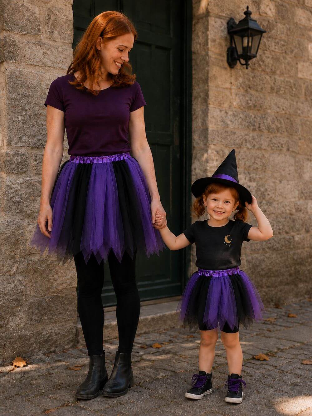 Purple & Black Fairy Costume Pixie Tutu Skirt for Kids, Adults, Plus
