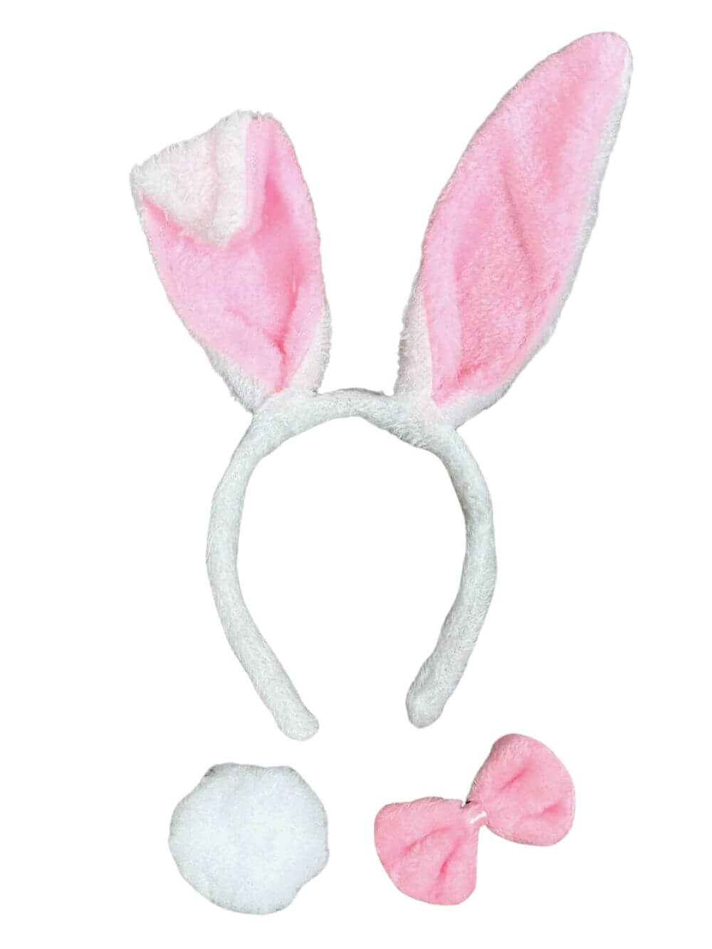 White Rabbit Girls Headband Ears, Kid or Adult Size Costume Accessories - Sydney So Sweet