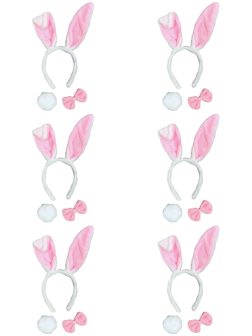 White Rabbit Girls Headband Ears, Kid or Adult Size Costume Accessories