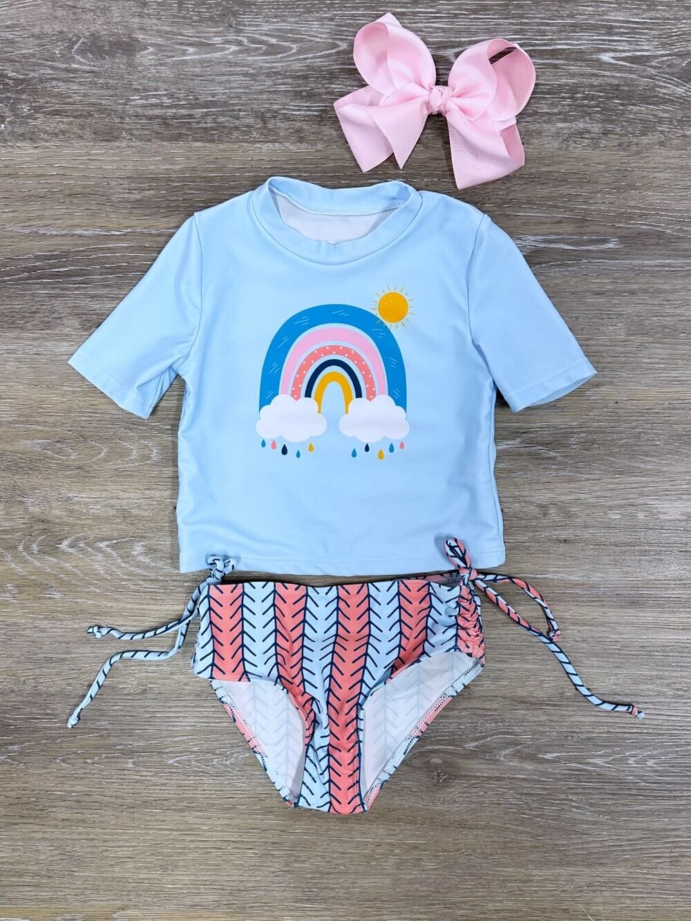 Rainbow Sunny Days Girls 2 Piece Swim Set - Sydney So Sweet